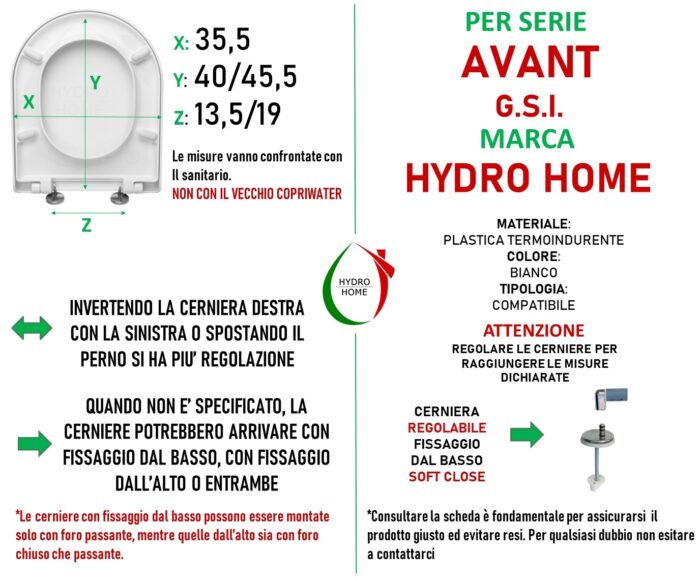 Copriwater Avant GSI termoindurente bianco - immagine 4