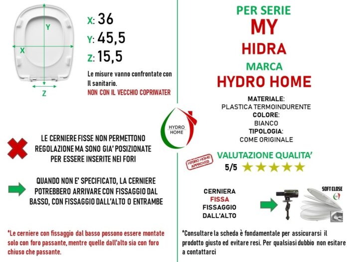 Copriwater My Hidra termoindurente avvolgente bianco come originale - immagine 3