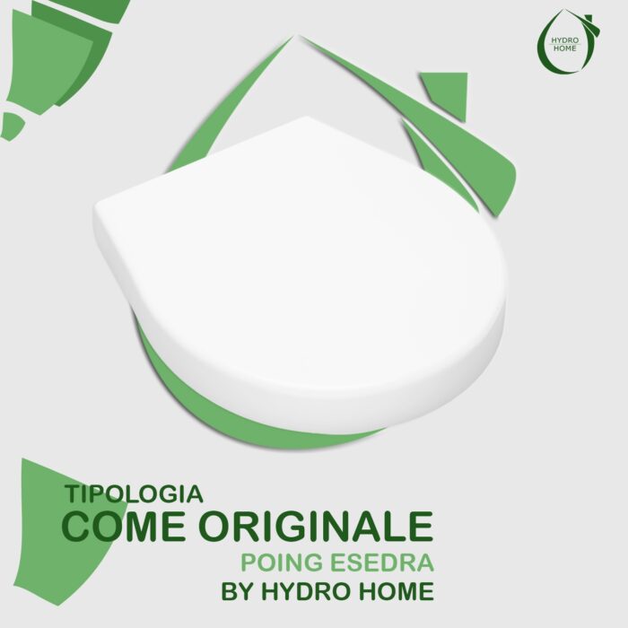 Copriwater Poing Esedra termoindurente avvolgente bianco come originale - immagine 4