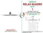 Soffione Doccia Relax Quadro 20 a soffitto inox monogetto - immagine 3
