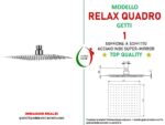 Soffione Doccia Relax Quadro 30 a soffitto inox monogetto - immagine 3