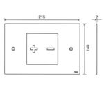 Placca doppio tasto Acciaio INO-X 01 Cromo Satinato cassetta incasso Oli - immagine 3
