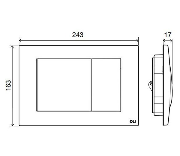 4339.jpg Placca doppio tasto Metal Dual Cromo Satinato cassetta incasso Oli - immagine 3