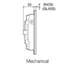 Placca doppio tasto Oceania Vetro Bianco Lucido tasti Inox Cromo Satinato cassetta incasso Oli - immagine 4