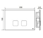 Placca doppio tasto Plain Cromo Satinato cassetta incasso Oli - immagine 3