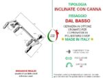 Cerniere inclinate con tubolare fissaggio dal basso cromo lucido - immagine 3