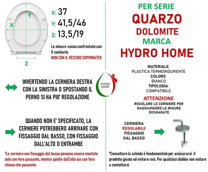 Copriwater Quarzo Dolomite termoindurente bianco - immagine 3