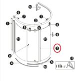 Guarnizione verticale anta scorrevole Novellini Jolly vasca - immagine 2