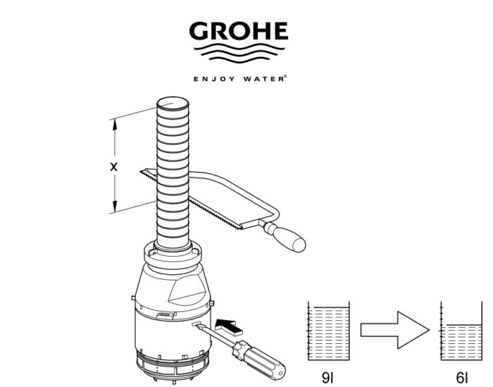 Valvola di scarico per cassette incasso ed esterne Grohe - immagine 2