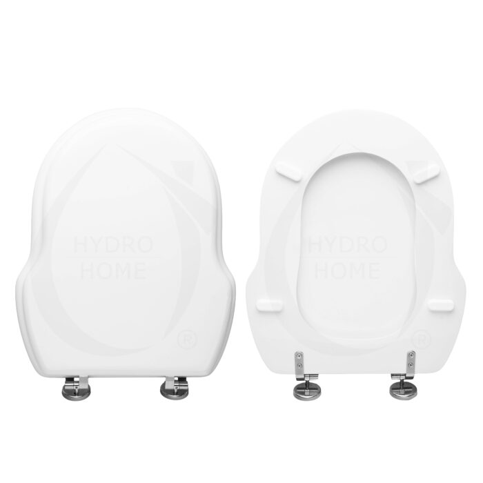 Copriwater Old Time Vitruvit legno rivestito in resina poliestere bianco - immagine 1