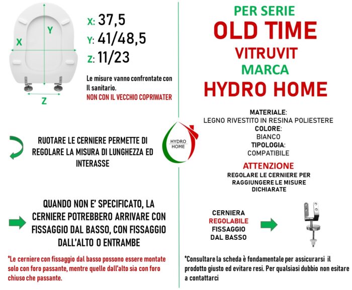Copriwater Old Time Vitruvit legno rivestito in resina poliestere bianco - immagine 2