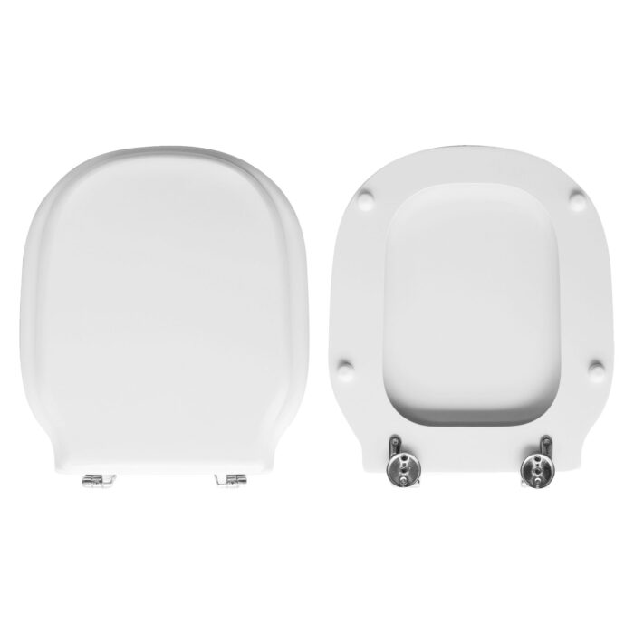 Copriwater Modì Globo legno rivestito in resina poliestere bianco - immagine 1