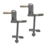 Cerniere regolabili con tassello in plastica fissaggio dall' alto acciaio inox per copriwc termoindurente