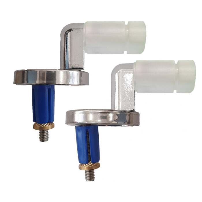 Cerniere Soft Close con perno grande regolabili ad espansione per copriwater termoindurente - immagine 1