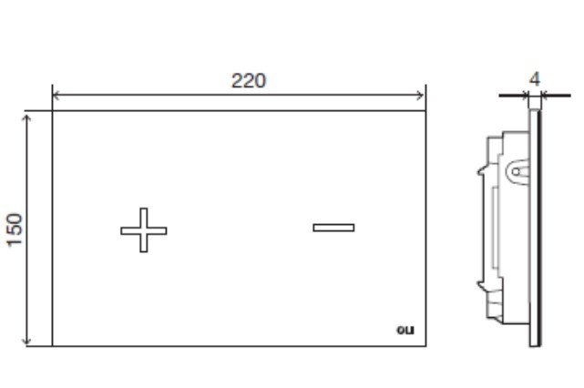 4269.jpg Placca doppio tasto in vetro Glassy Rossa cassetta incasso Oli - immagine 3