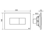 Placca doppio tasto Karisma Nera Soft Touch con tasti Cromo Lucido cassetta incasso Oli - immagine 3