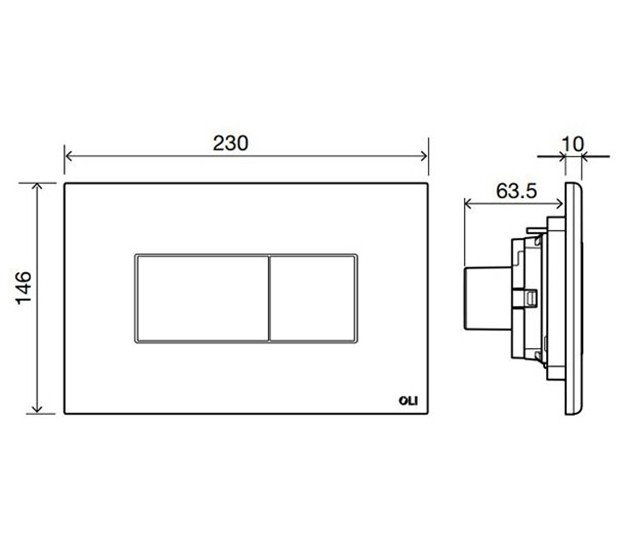 4333.jpg Placca doppio tasto Karisma Cromo Lucido con tasti Neri Soft Touch cassetta incasso Oli - immagine 3