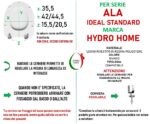Copriwater Ala Ideal Standard coperchio grande legno rivestito in resina poliestere - immagine 2
