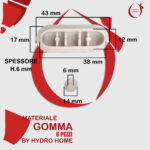 Kit Cerniere Soft Close + paracolpi in gomma H6 per copriwater termoindurente - immagine 3