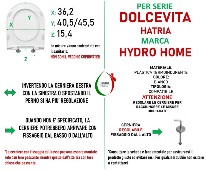 Copriwater Slim Dolcevita Hatria termoindurente bianco - immagine 2