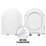 Copriwater Slim Dream Galassia termoindurente bianco Soft Close Sgancio Rapido