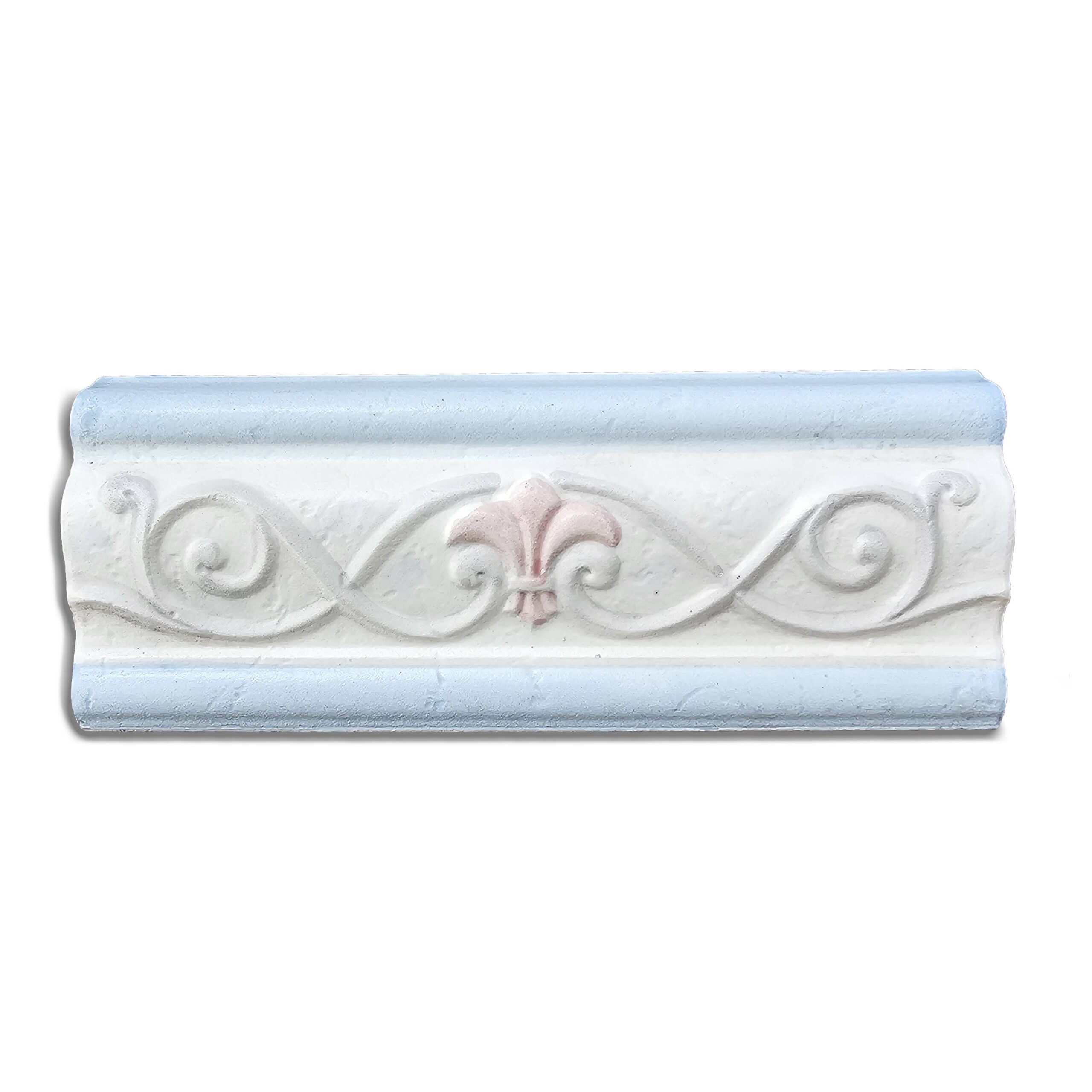 8006.jpg Listello in ceramica Giglio Azzurro 8x20 cm - immagine 1