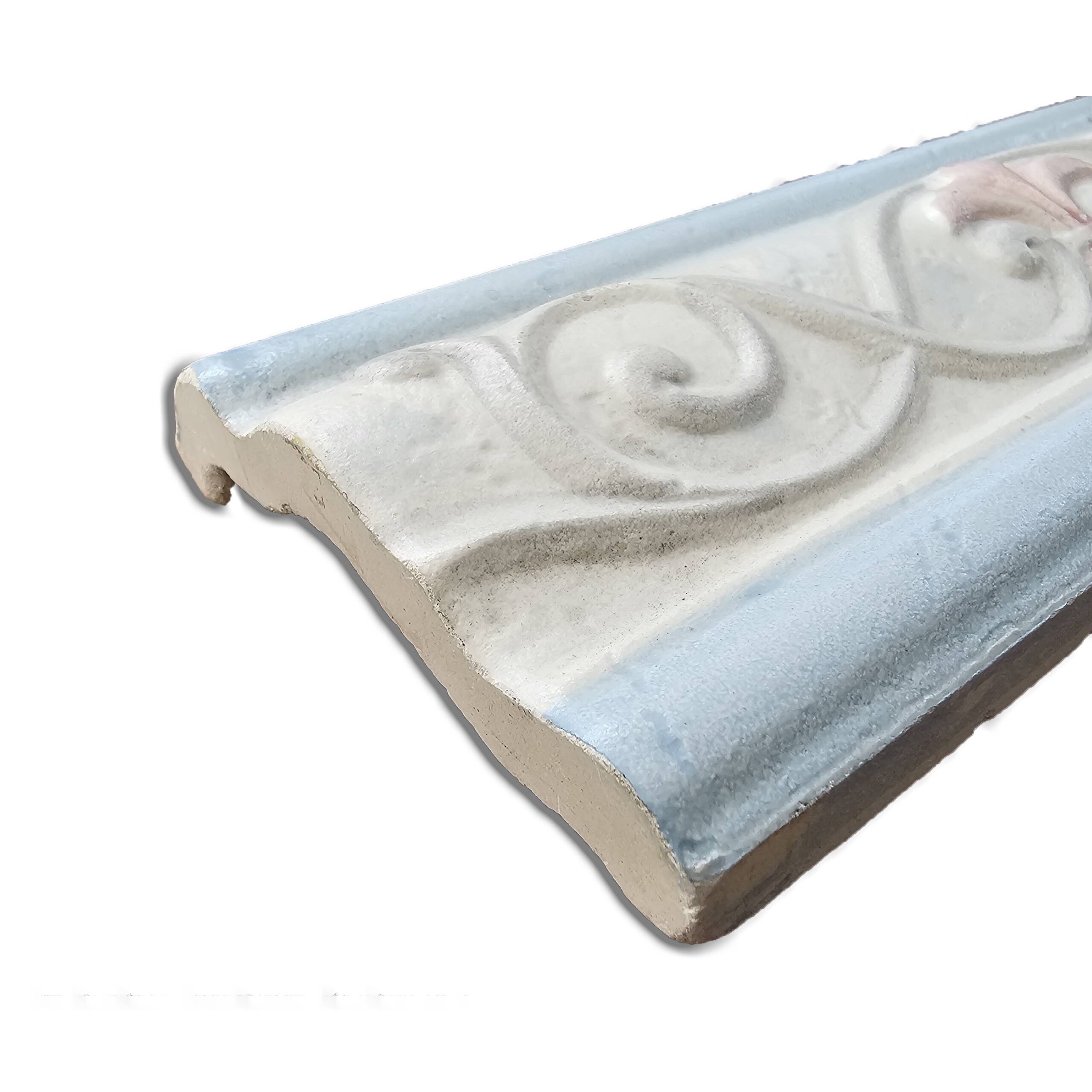 8011.jpg Listello in ceramica Giglio Azzurro 8x20 cm - immagine 2