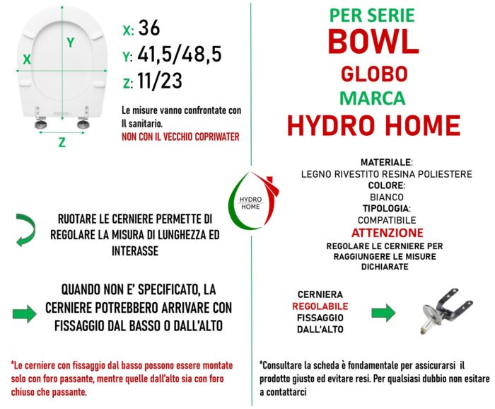 Copriwater Bowl Globo legno rivestito in resina poliestere bianco - immagine 2