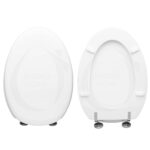 Copriwater Spazio Scala legno rivestito in resina poliestere bianco