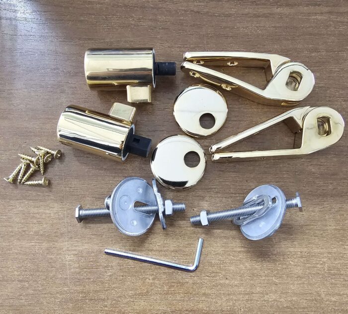 Cerniere Soft Close regolabili fissaggio dall'alto interasse 2,2 colore oro - immagine 3