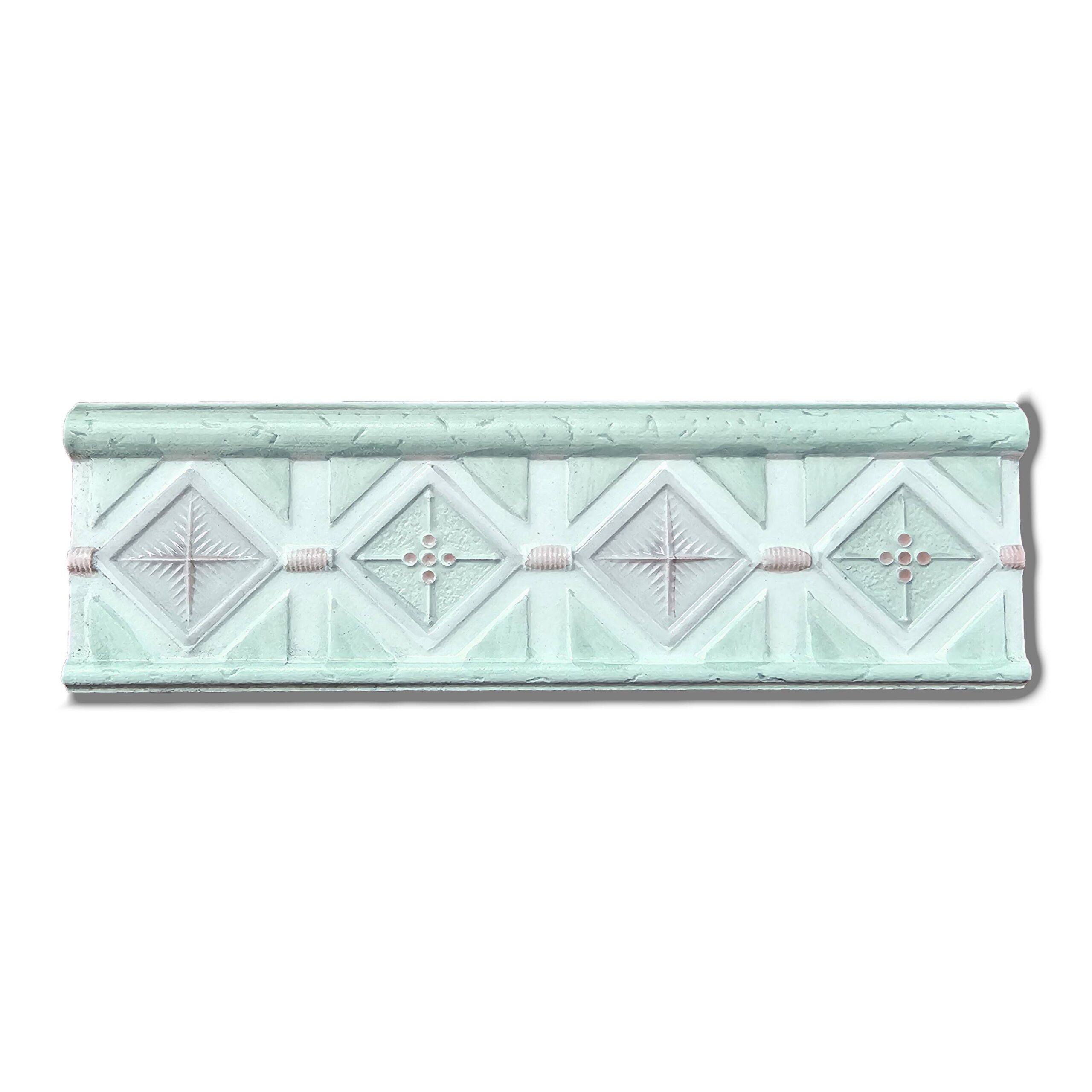 8156.jpg Listello in ceramica Polin Verde 6x20 cm - immagine 1