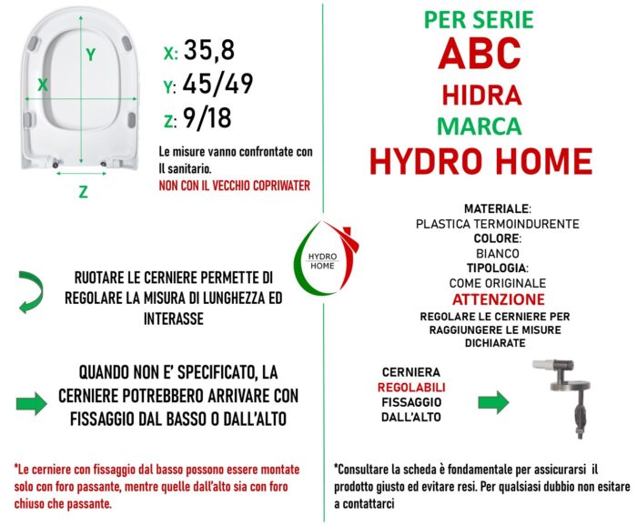 Copriwater Abc Hidra termoindurente bianco come originale - immagine 2