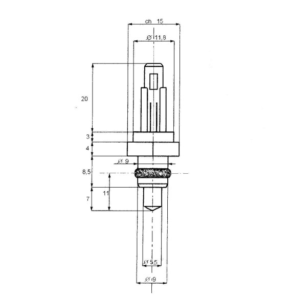 8331.jpg Sonda NTC commerciale ad innesto per caldaie Savio, Biasi - immagine 2