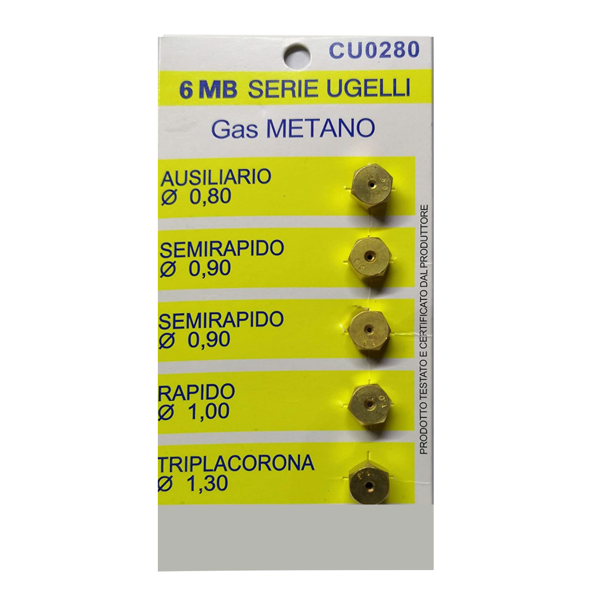 8360.jpg Kit 6 PZ Ugelli per cucina gas METANO - immagine 1