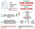 Copriwater Hide Round Alice Ceramica termoindurente bianco Soft Close e Sgancio Rapido - immagine 2
