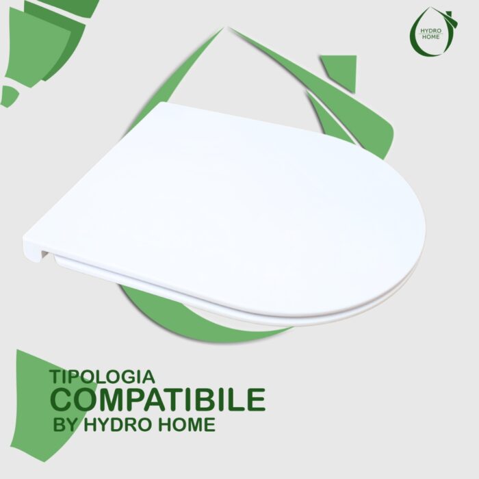 Copriwater Quadrarco Dolomite termoindurente bianco Soft Close e Sgancio Rapido - immagine 3