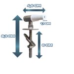 Cerniere fisse fissaggio dall alto per copriwc termoindurente con tassello rettangolare - immagine 2