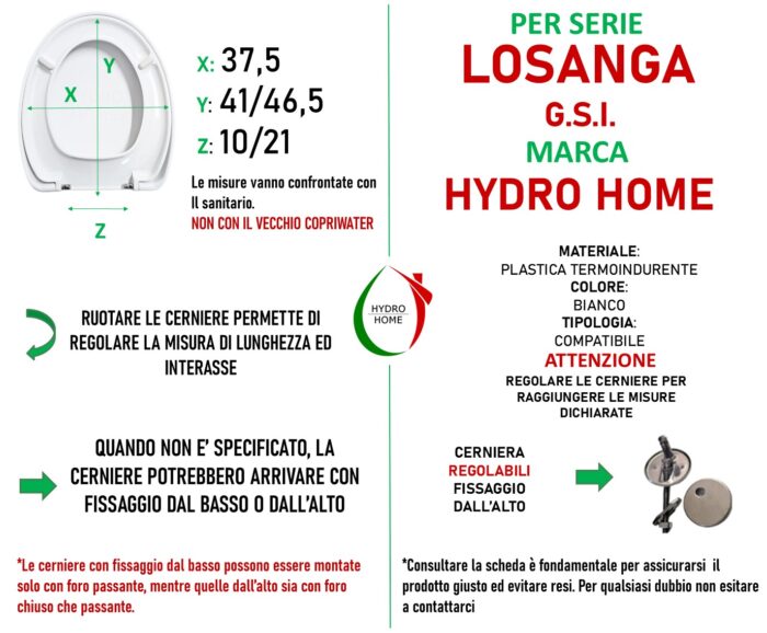 Copriwater Losanga GSI termoindurente avvolgente bianco - immagine 2