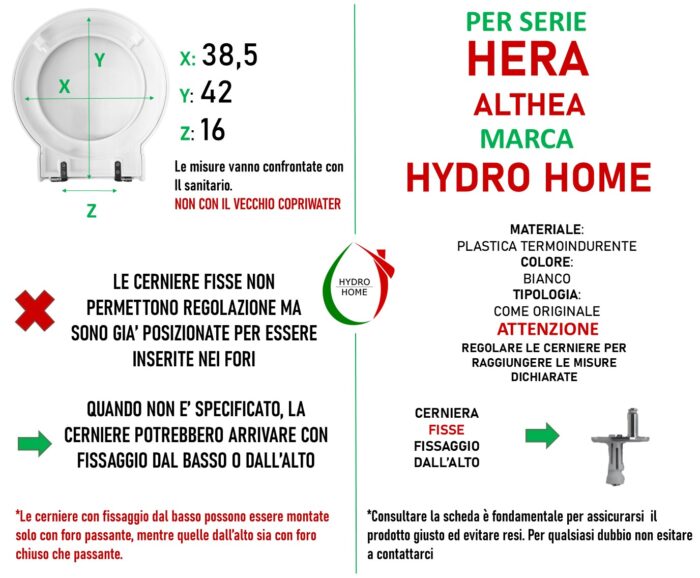 Copriwater Hera Althea termoindurente bianco come originale - immagine 2