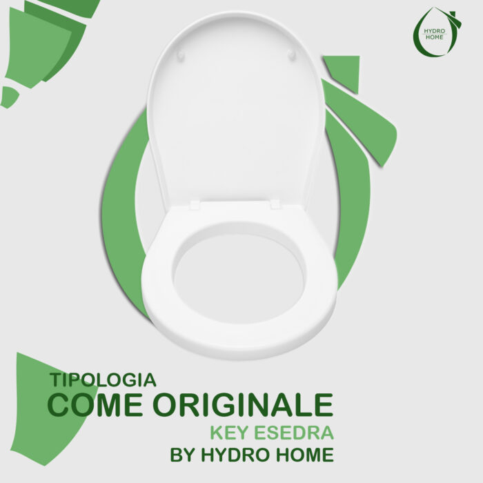 Copriwater Key Esedra termoindurente bianco come originale - immagine 4