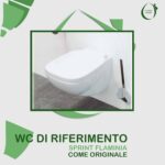 Copriwater Sprint Flaminia termoindurente Soft Close avvolgente bianco come originale - immagine 5