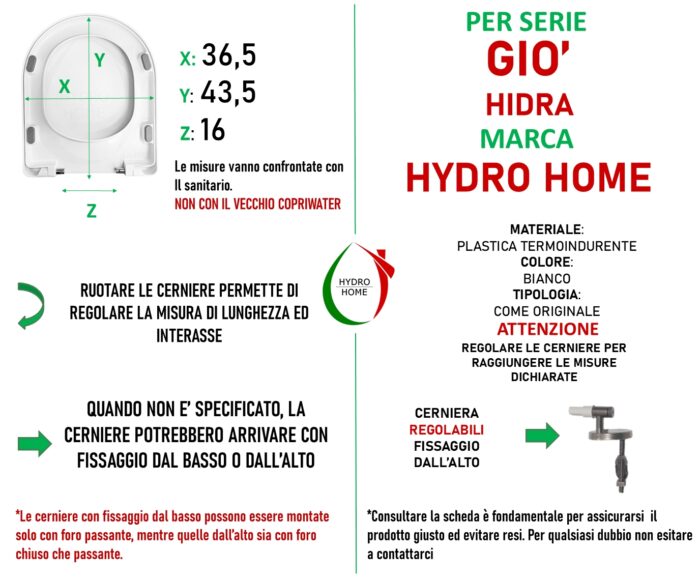 Copriwater Giò Hidra Ceramica termoindurente bianco come originale - immagine 2