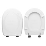 Copriwater Diva Globo legno rivestito in resina poliestere bianco