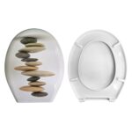 Copriwater Universale Ovale Stampato Zen compatibile con vari modelli termoindurente bianco