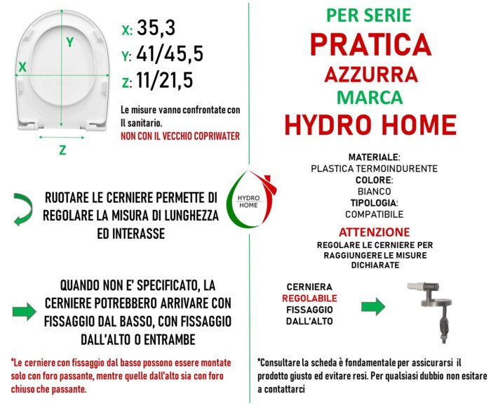Copriwater Pratica Azzurra termoindurente avvolgente bianco - immagine 2