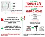 Copriwater Touch 2 e Touch 3 Disegno Ceramica termoindurente Soft Close bianco come originale - immagine 2