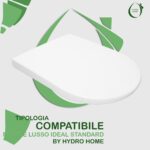 Copriwater Fiorile Lusso Ideal Standard termoindurente Soft Close avvolgente bianco - immagine 3