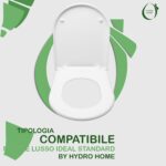 Copriwater Fiorile Lusso Ideal Standard termoindurente Soft Close avvolgente bianco - immagine 4