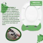 Copriwater Fiorile Lusso Ideal Standard termoindurente Soft Close avvolgente bianco - immagine 5