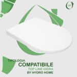 Copriwater Top Line Hidra termoindurente Soft Close avvolgente bianco - immagine 3